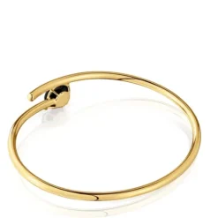 Pulsera abierta con baño de oro 18 kt sobre plata y ónix Cachito Mío^TOUS