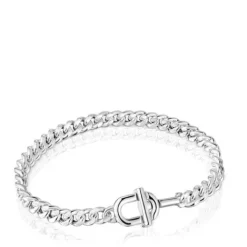 Pulsera barbada de plata MANIFESTO^TOUS Discount