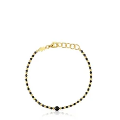 Pulsera bolas con baño de oro 18 kt sobre plata y espinela Basic Colors^TOUS Online