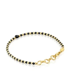 Pulsera bolas con baño de oro 18 kt sobre plata y espinela Basic Colors^TOUS Online