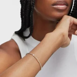 Pulsera bolas con baño de oro 18 kt sobre plata, berilo y morganita Basic Colors^TOUS Best