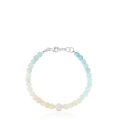 Pulsera bolas cuarzo rosa y berilos multicolor Basic Colors^TOUS Sale