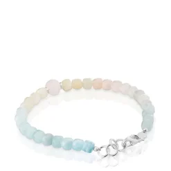Pulsera bolas cuarzo rosa y berilos multicolor Basic Colors^TOUS Sale
