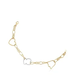 Pulsera cadena bicolor con motivos New Silueta^TOUS Discount