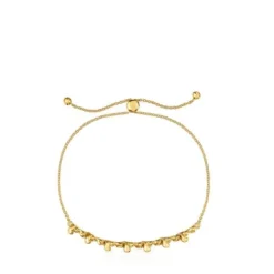 Pulsera cadena con baño de oro 18 kt sobre plata y detalle Bold Bear^TOUS Outlet