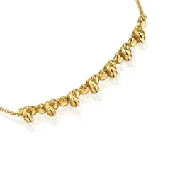 Pulsera cadena con baño de oro 18 kt sobre plata y detalle Bold Bear^TOUS Outlet