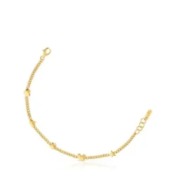 Pulsera cadena con baño de oro 18 kt sobre plata motivos Bold Motif^TOUS Best