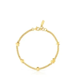 Pulsera cadena con baño de oro 18 kt sobre plata motivos Bold Motif^TOUS Best