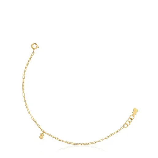 Pulsera cadena con baño de oro 18 kt sobre plata y anillas ovales Bold Bear^TOUS Best