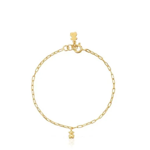 Pulsera cadena con baño de oro 18 kt sobre plata y anillas ovales Bold Bear^TOUS Best
