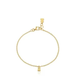 Pulsera cadena con baño de oro 18 kt sobre plata y anillas redondas Bold Bear^TOUS Outlet