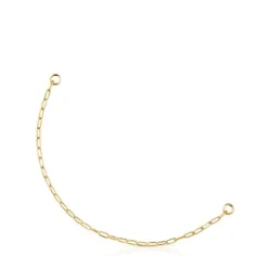 Pulsera cadena con baño de oro 18 kt sobre plata Hold Oval^TOUS Online