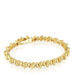 Pulsera cadena con baño de oro 18 kt sobre plata motivos oso Bold Bear^TOUS Online