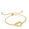 Pulsera cadena corazón con baño de oro 18 kt sobre plata Sugar Party^TOUS Outlet