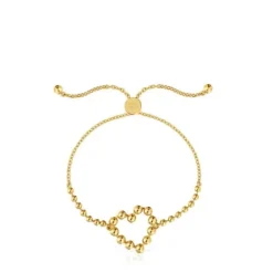 Pulsera cadena corazón con baño de oro 18 kt sobre plata Sugar Party^TOUS Outlet