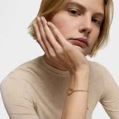Pulsera cadena corazón con baño de oro 18 kt sobre plata Sugar Party^TOUS Outlet