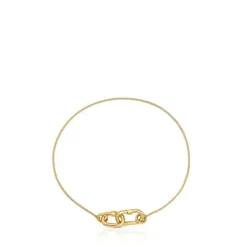 Pulsera cadena de oro doble Hold Oval^TOUS Clearance