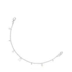 Pulsera cadena de plata, perlas cultivadas y detalle colgante oso Sweet Dolls^TOUS Best