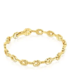 Pulsera cadena logo con baño de oro 18 kt sobre plata MANIFESTO^TOUS Outlet