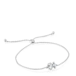 Pulsera cadena motivo oso de y cuarzo cristal de roca Color Bear^TOUS Best