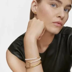 Pulsera cadena oso con baño de oro sobre plata, perlas cultivadas y peridoto Bold Bear^TOUS Best