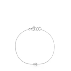 Pulsera cadena oso de oro blanco con diamantes Grain^TOUS Best