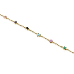 Pulsera con baño de oro 18 kt sobre plata y gemas 0,2-0,5 cm Glory^TOUS Hot