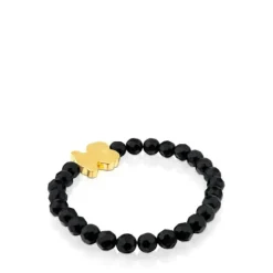 Pulsera con baño de oro 18 kt sobre plata y ónix Sweet Dolls^TOUS Online