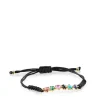 Pulsera con baño de oro 18 kt sobre plata y gemas y cordón negro Glory^TOUS Discount