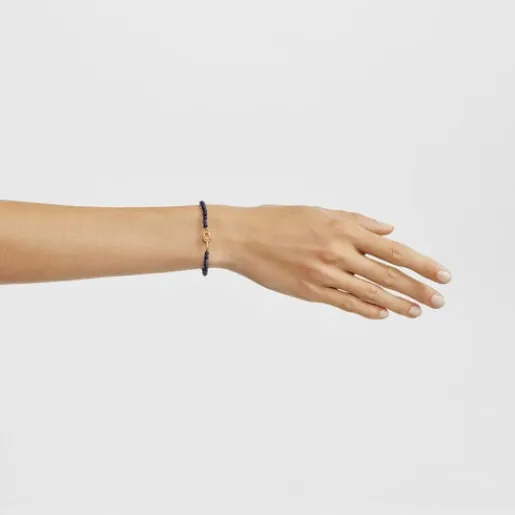 Pulsera con baño de oro 18 kt sobre plata y sodalita MANIFESTO^TOUS Sale