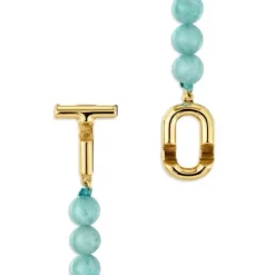 Pulsera con baño de oro 18 kt sobre plata y amazonitas MANIFESTO^TOUS Hot