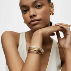 Pulsera con baño de oro 18 kt sobre plata Dybe^TOUS Outlet