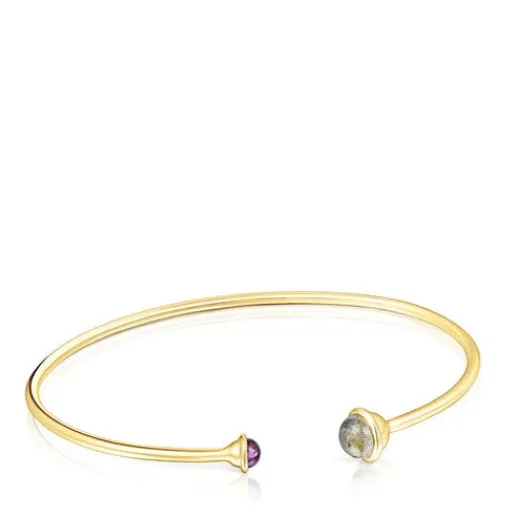 Pulsera con baño de oro 18 kt sobre plata y gemas Plump^TOUS Discount