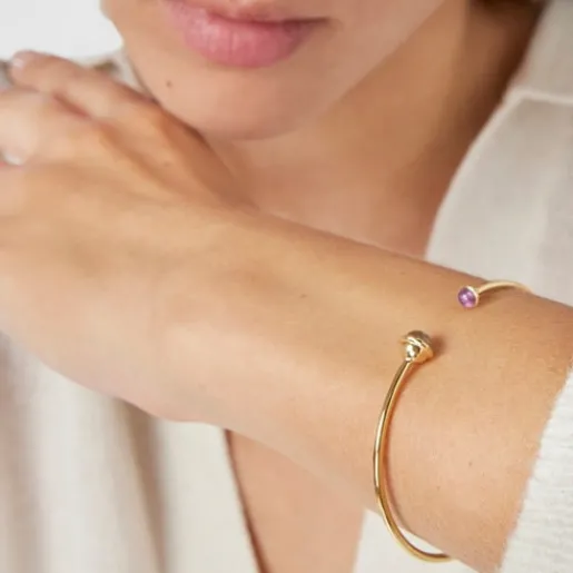 Pulsera con baño de oro 18 kt sobre plata y gemas Plump^TOUS Discount