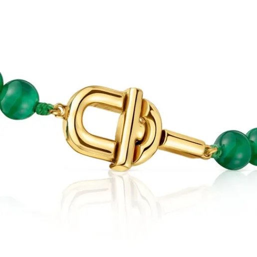Pulsera con baño de oro 18 kt sobre plata y calcedonias tratadas MANIFESTO^TOUS Clearance