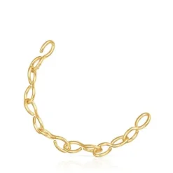 Pulsera con baño de oro 18 kt sobre plata Bent^TOUS Outlet