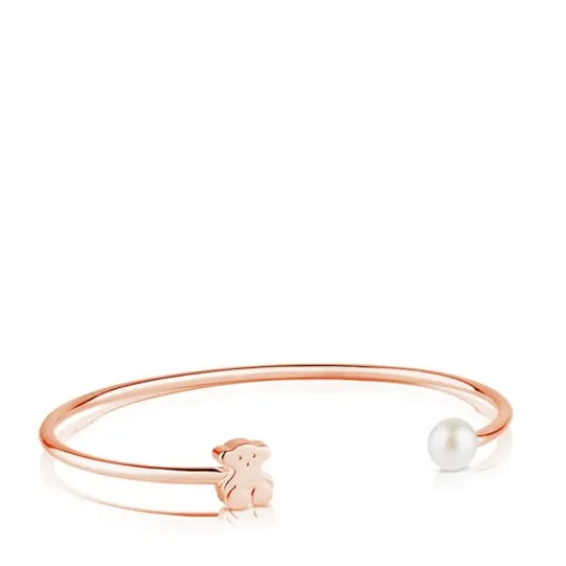 Pulsera con baño de oro rosa 18 kt sobre plata y perla cultivada Sweet Dolls^TOUS Outlet