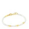 Pulsera con perlas cultivadas y baño de oro de 18 kt sobre plata Gloss^TOUS