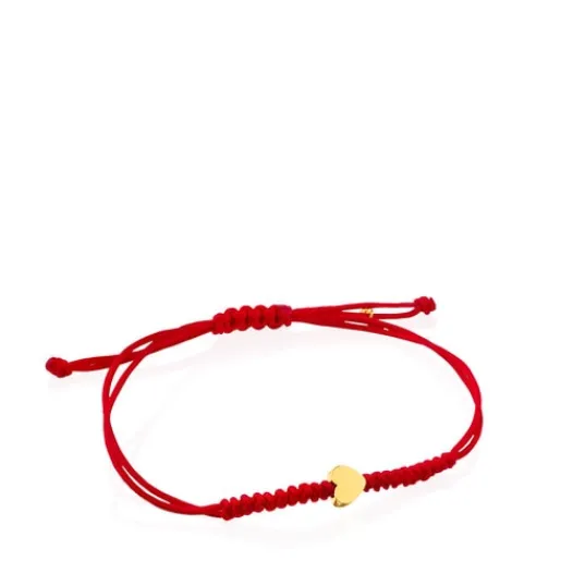 Pulsera corazón de cordón en color rojo y oro Sweet Dolls XXS^TOUS Discount