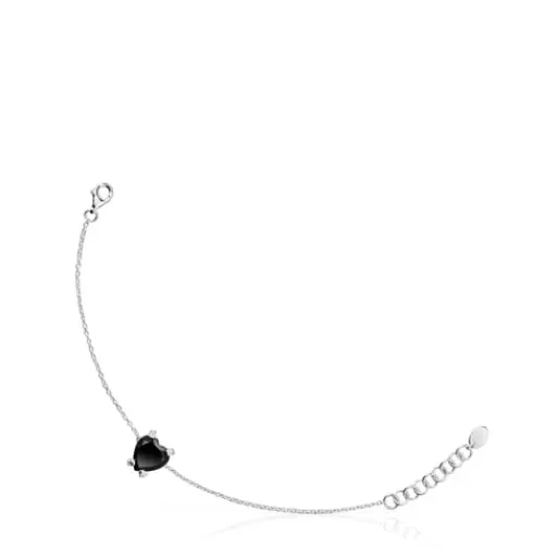 Pulsera corazón de plata y ónix Color Pills^TOUS Outlet