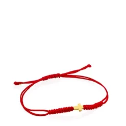 Pulsera cruz de cordón en color rojo y oro Sweet Dolls XXS^TOUS Online