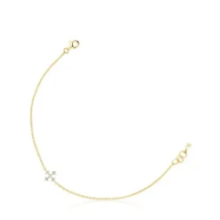 Pulsera cruz de y diamantes Les Classiques^TOUS Clearance