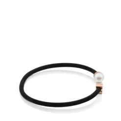 Pulsera de acero con baño de oro rosa 18 kt sobre plata y perla Icon Mesh^TOUS Online