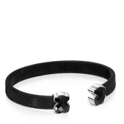 Pulsera de acero IP negro y ónix Mesh Color^TOUS Clearance