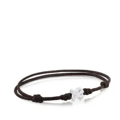 Pulsera de acero y cordón en color marrón Super Micro^TOUS Best