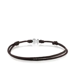 Pulsera de acero y cordón en color marrón Super Micro^TOUS Best