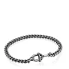 Pulsera de cadena barbada en plata dark silver 19 cm MANIFESTO^TOUS Sale
