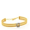 Pulsera de oro amarillo y blanco con diamantes  0,14ct Icon Mesh^TOUS Online