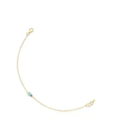 Pulsera de oro con amazonita y rubí Mini Ivette^TOUS Hot