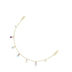 Pulsera de oro con gemas Mini Ivette^TOUS Outlet
